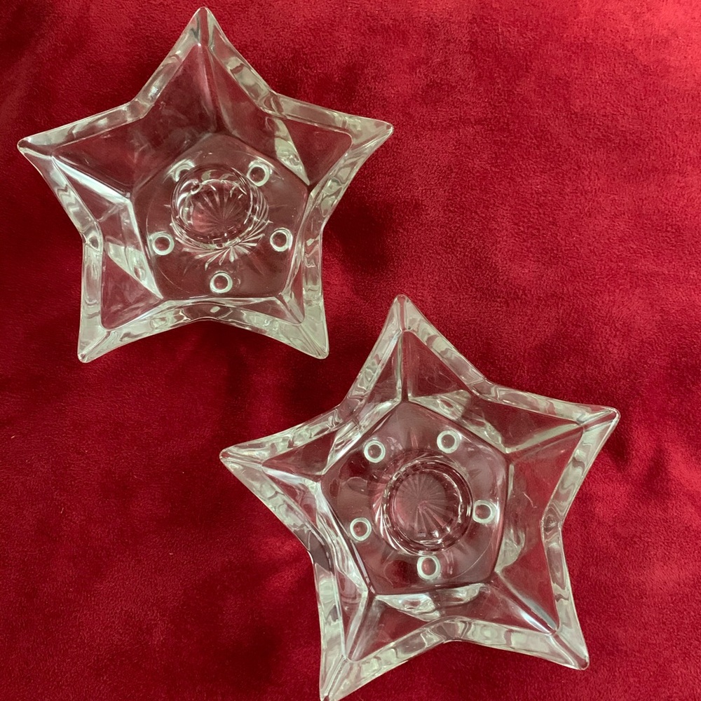 Vintage star candle holders